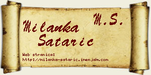 Milanka Satarić vizit kartica